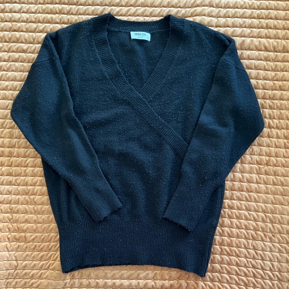 Double Zero Long Sleeve V Neck Sweater